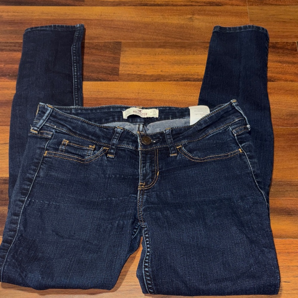 Hollister Women's Deep Indigo Skinny Jeans